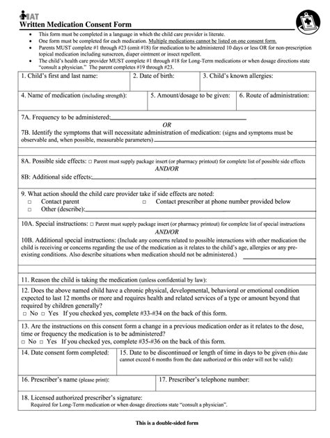 Daycare Medication Form Fill Out And Sign Online Dochub