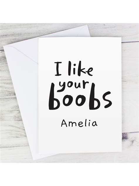 Personalised I Like Your Boobs Card Novelties Parties Direct Ltd