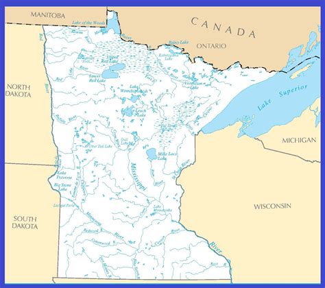 Map Of Rivers In Minnesota World Time Zone Map