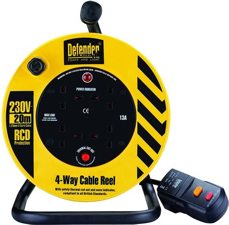 Defender 13a 16a Fly Lead 240v With In Line Rcd Unit Generators Direct