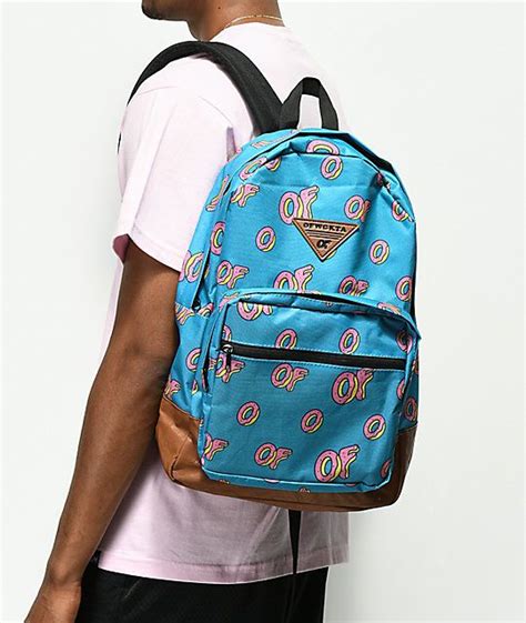 Odd Future All Over Donut Turquoise Backpack Zumiez Backpacks Odd