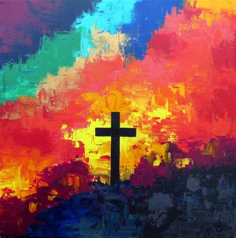 Prophetic Art Ejdelight Art Cross Art Painting Christian Art