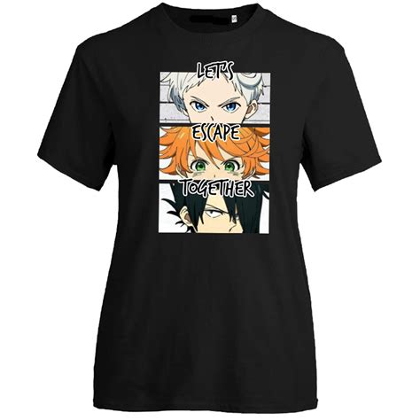 Buy Cue Tee Store Women Anime The Promised Neverland T Shirt Emma Ray Norman Tee Shirt Short