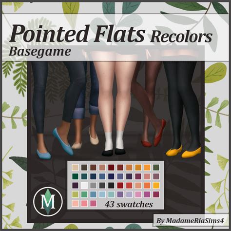 Bg Pointed Flats Patreon Pointed Flats Sims 4 Studio Sims 4