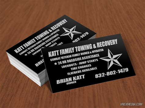 Would you like a back imprint? Business Card Design - Katt Family Towing