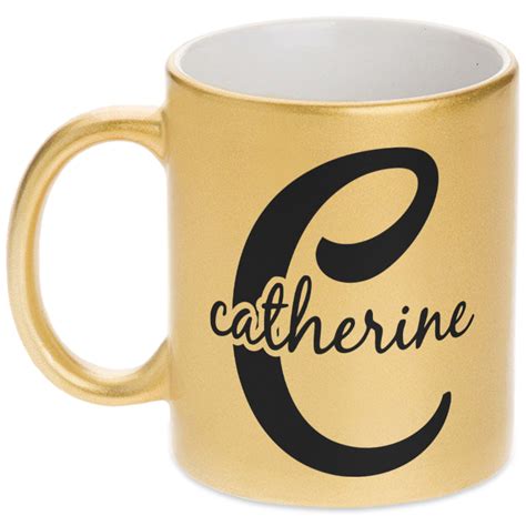 Name And Initial Girly Gold Mug Personalized Youcustomizeit