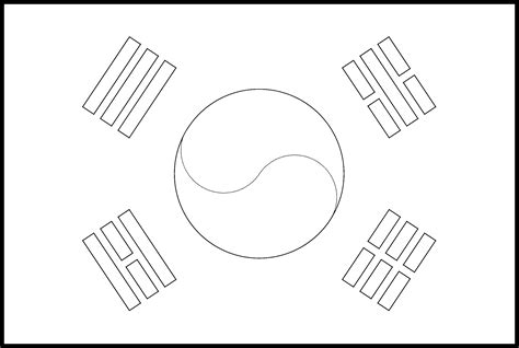 South Korea Flag Colouring Page – Flags Web