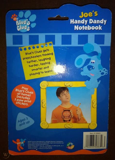 Nick Jr Blues Clues Joes Handy Dandy Notebook Wipe Off Pages Dry Porn Sex Picture