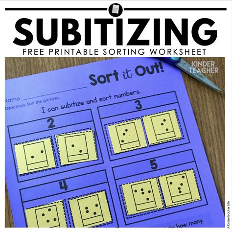 Subitizing Worksheets Worksheets For Kindergarten