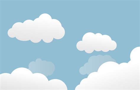Blue Sky Background With Clouds Background Vector Illustration