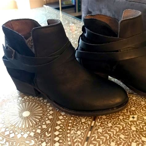 H London Shoes H London Black Leather Ankle Booties Poshmark
