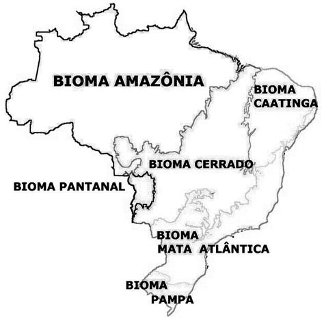 Blog De Geografia Mapa De Biomas Do Brasil Desenho Para Imprimir E Colorir