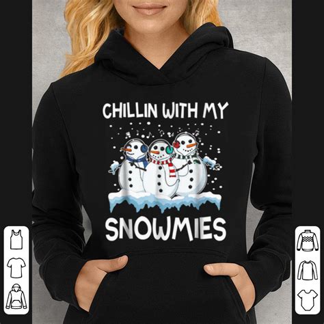 Premium Chillin With My Snowmies Ugly Christmas Sweater Hoodie