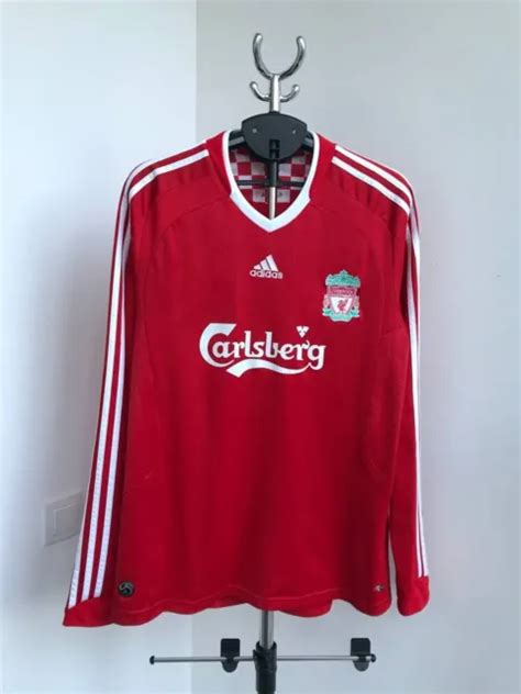 Fc Liverpool 2008 2010 Home Football Shirt Jersey Long Sleeve Adidas
