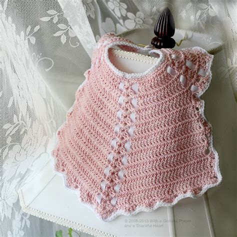 With A Grateful Prayer And A Thankful Heart Crochet Baby Bib From