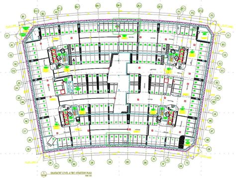 Basement Parking Layout Plan Cad Drawing Download Cadbull