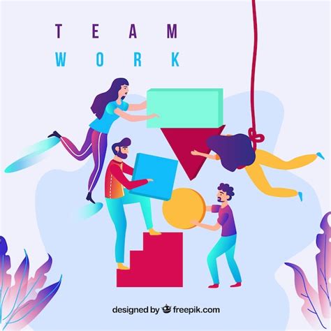 Free Vector Business Teamwork Concept With Flat Design