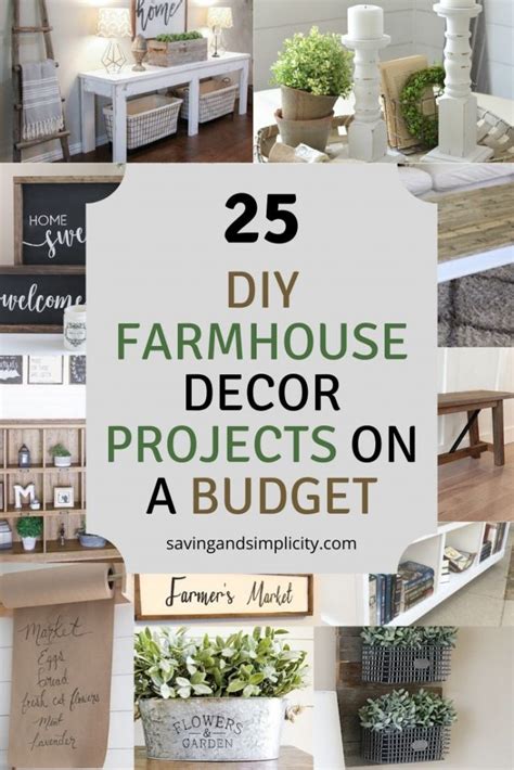 Rustic Farmhouse Diy Projects On A Budget Saving Simplicity
