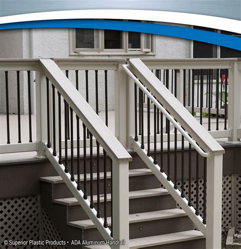 In general, a stair railing should be topped with a handrail. ADA Aluminum Handrail - Superior Plastic Products, Inc.