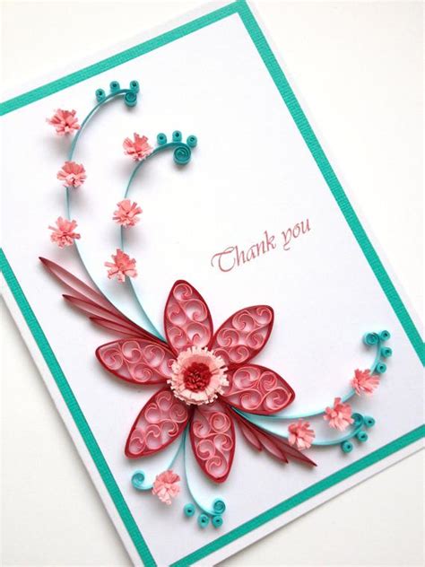 Personalize online thank you cards from designers like kate spade new york. Items similar to Paper Quilling Thank You Card. Quilled ...