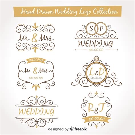 Free Vector Wedding Logo Collection