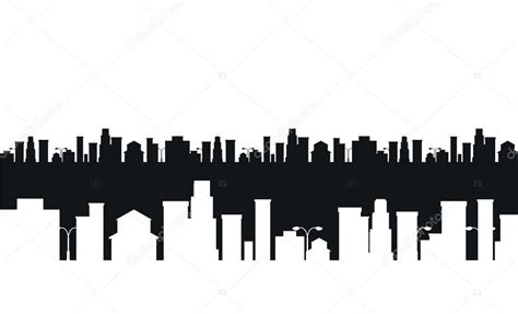 Vector Black And White Cities Silhouette Stock Vector Image By ©adekvat