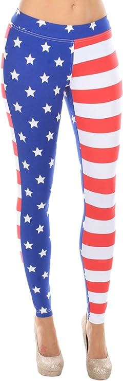 tipsy elves usa american flag leggings women s patriotic stretch pants xx large at amazon