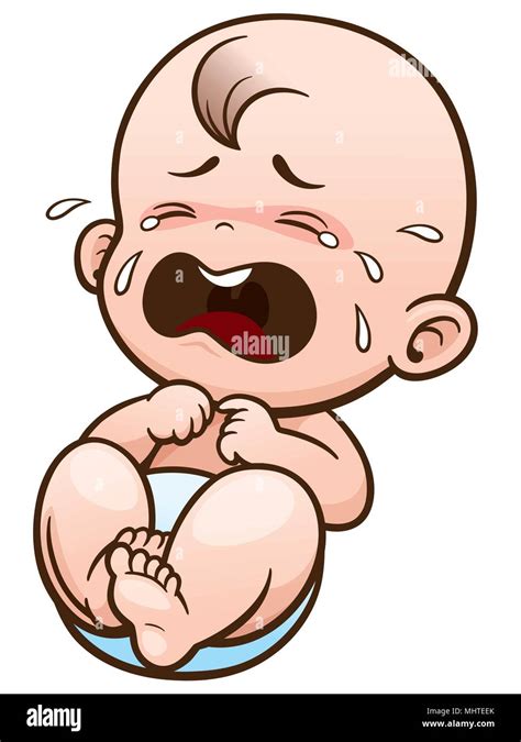 Vector Illustration Of Cartoon Baby Crying Stock Vector Image And Art Alamy