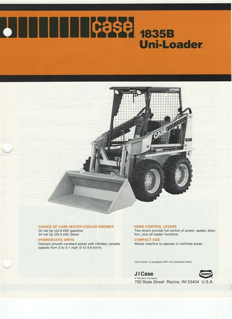 Case 1835b Uni Loader Sales Brochure Sps Parts