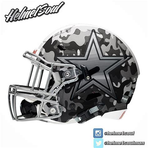 Matte Bandw Camo For This New Dallascowboys Concept New Nfl Helmets