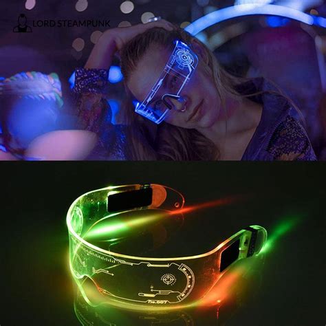 colorful luminous cyberpunk glasses lord steampunk