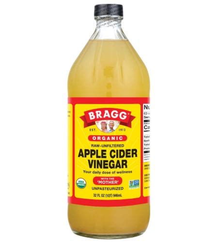 Bragg Organic Apple Cider Vinegar With The Mother 32 Fl Oz Fred Meyer