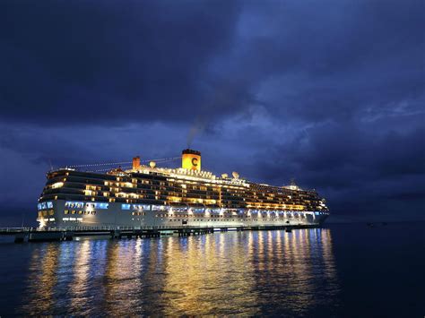 Cruise Ship At Night Photograph By Alex Nikitsin