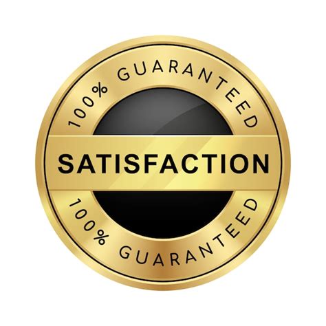 Premium Vector 100 Satisfaction Guaranteed Badge Black And Gold