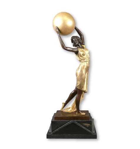 Art Deco Bronze Sculpture The Ball Dancer 1920s Statues