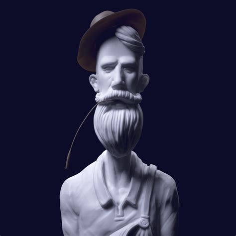 Beards 3d Stylized Character 3d Stylized Digital Sculpture
