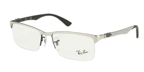 Ray Ban Tech Rx8411 Carbon Fibre 2737 Eyeglasses In Silver Black