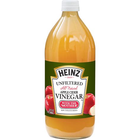Heinz Apple Cider Vinegar Unfiltered 32 Fl Oz Bottle