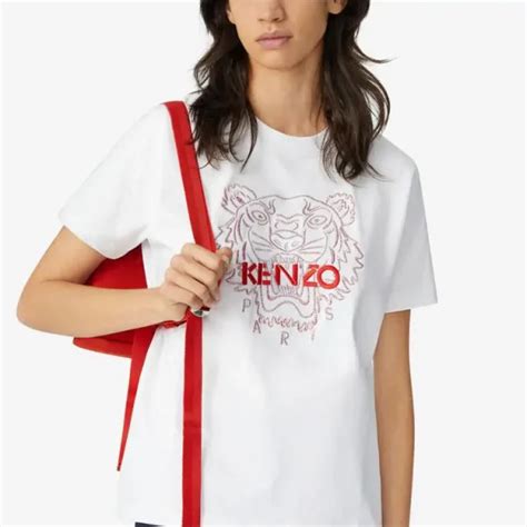 Kenzo Tiger Loose Fitting T Shirt T Simpl White