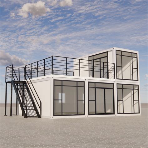 Two Storey Custom 20 Ft 40 Ft Movable Flat Pack Container Modular Homes