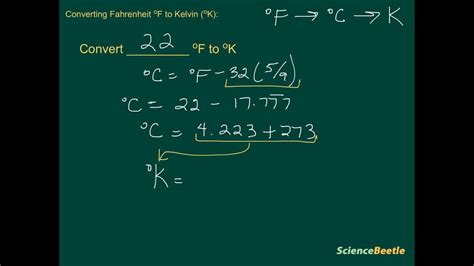 Converting Fahrenheit To Kelvin Part 2 Youtube