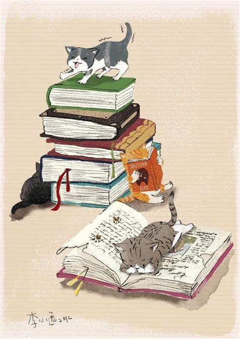 Pin By Hanni On Bücher Cats Illustration Reading Art Cat Art