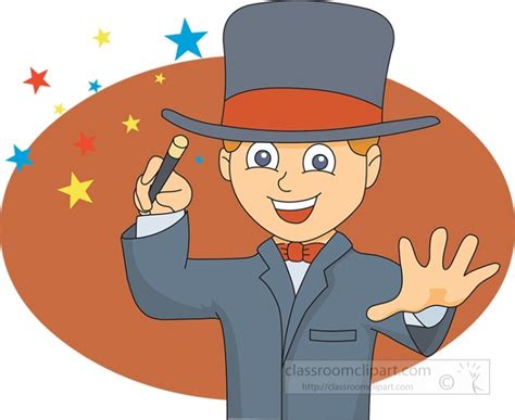 Boy Performing Magic Trick Classroom Clipart