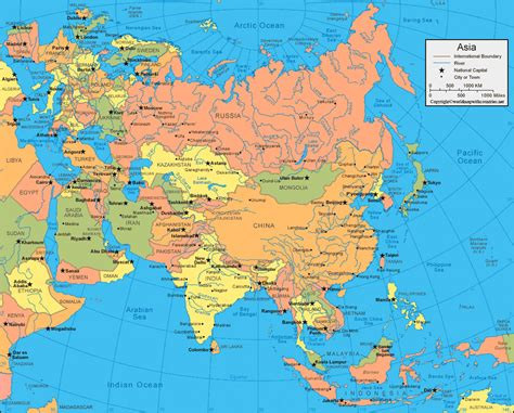 4 Free Political Maps Of Asia World Map With Countries