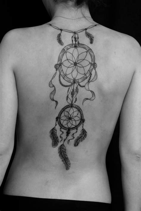 Image Result For Dream Catcher Spine Tattoo มีรูปภาพ รอยสัก