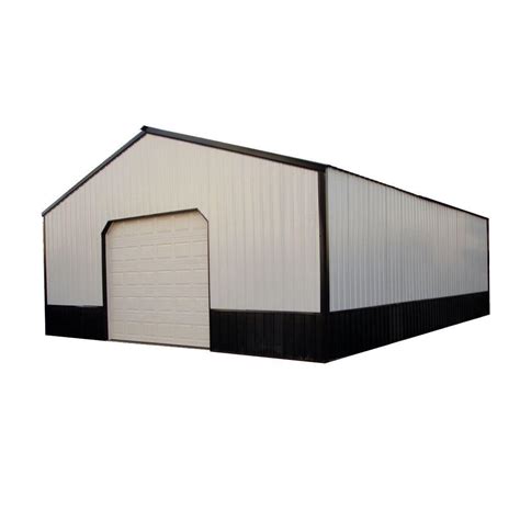 Anniston 24 Ft X 30 Ft X 9 Ft Wood Pole Barn Garage Kit Without