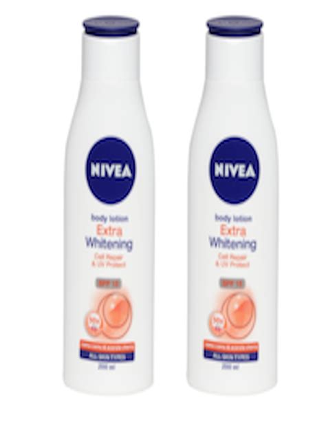 Buy Nivea Set Of 2 Extra Whitening Cell Repair And Uv Protect Spf 15 Body