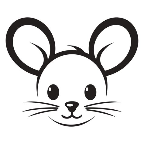 Beautiful Mouse Face Silhouette Generative Ai 25074168 Png
