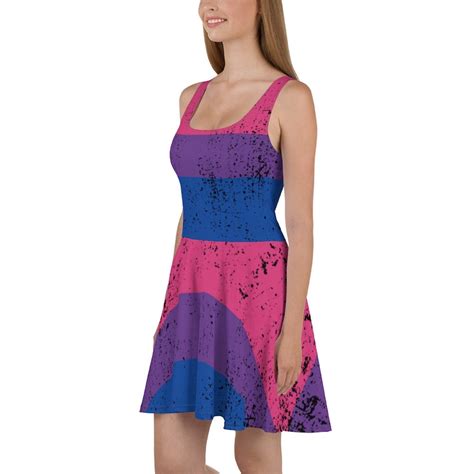 Distressed Bisexual Skater Dress Bi Pride Flag Skater Dress Etsy