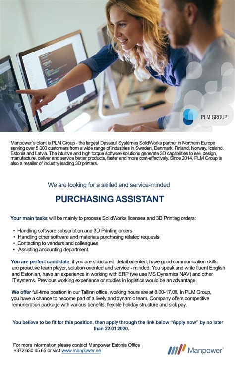 Cv Keskus Job Ad Purchasing Assistant 2020 01 09